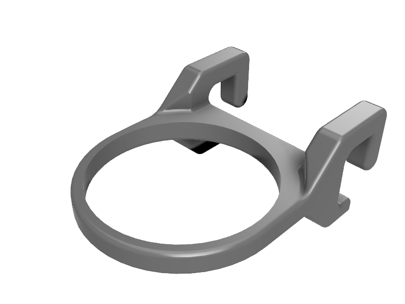 4" Filter Sock Holder for rimmed tanks - high mount